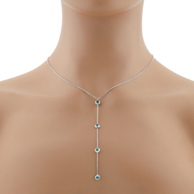 Gucci Lavalier Y Blue Topaz Necklace