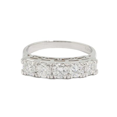 1.00ct Diamond Eternity Platinum Ring
