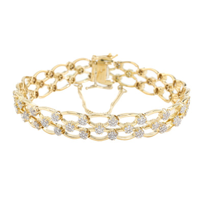 2.40ct Diamond 18ct Gold Bracelet