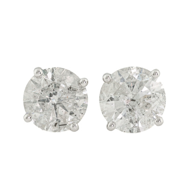 2.19ct Round Diamond Studs