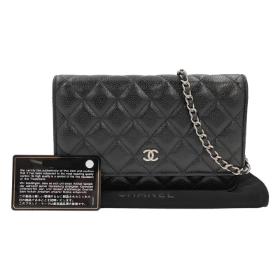 Chanel Wallet on Chain in Black Caviar Skin