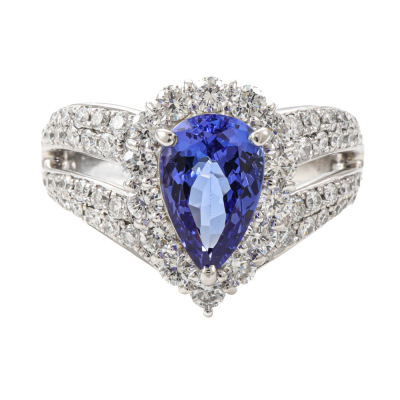 2.35ct Tanzanite & Diamond Ring