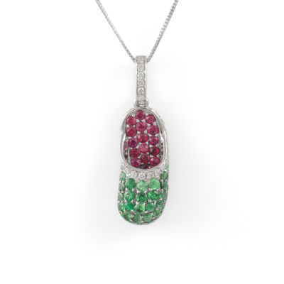 2.00ct Garnet & Diamond Pendant