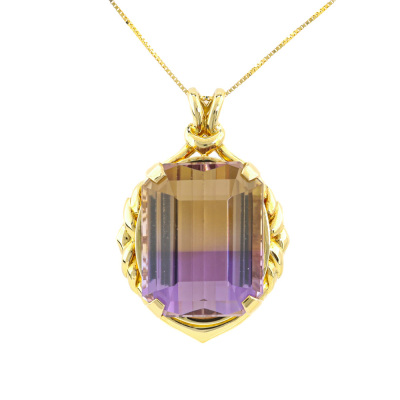 22.00ct Ametrine 18ct Gold Pendant