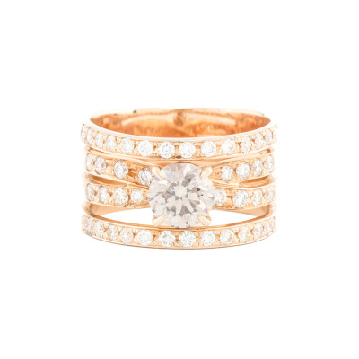 Cognac & White 1.80ct Diamond Ring 18ct Gold