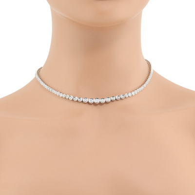 3.50ct Diamond Tennis Platinum Necklace
