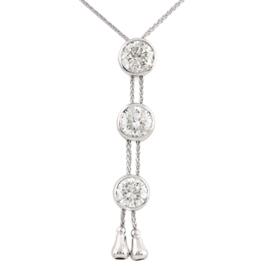 1.50ct Diamond Lariat Necklace 18ct Gold