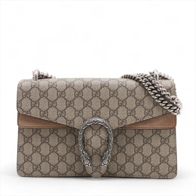 Gucci GG Supreme Dionysus Shoulder Bag Beige