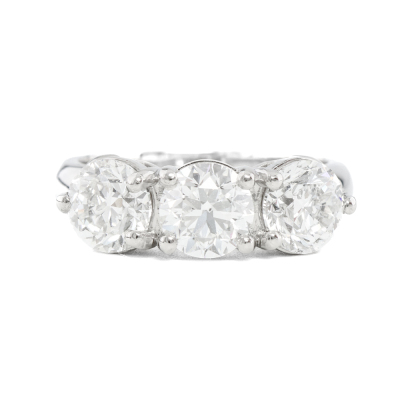 3.00ct Diamond Trilogy Ring GIA D SI1