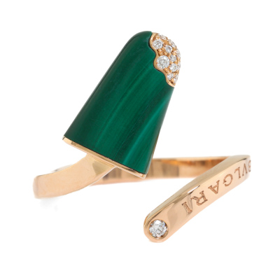 Bvlgari Gelati Malachite & Diamond Ring