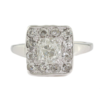 1.20ct Centre Old Mine Cut Diamond Ring