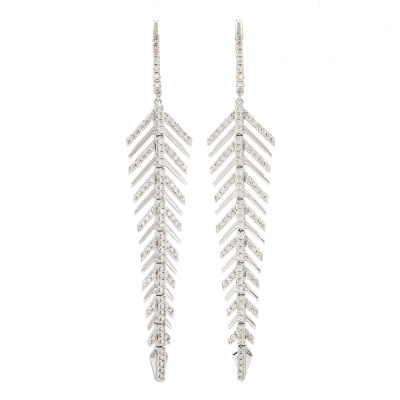 1.02ct Diamond Leaf Earrings