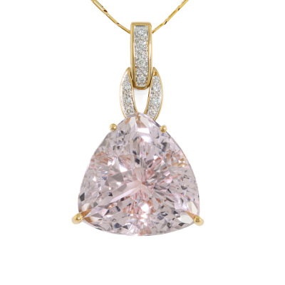 16.50ct Kunzite & Diamond Pendant