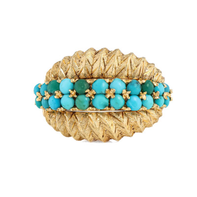 18ct Gold Ring with 1.10ct Turquoise