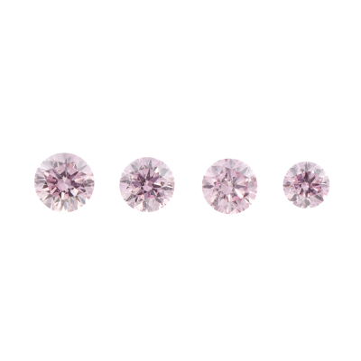 Parcel of 4 Argyle Origin Fancy Pink Diamonds GSL