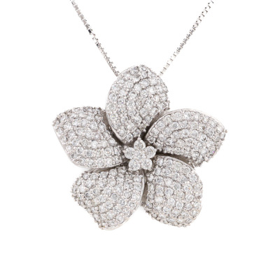 1.73ct Diamond Flora Design Pendant 18ct Gold