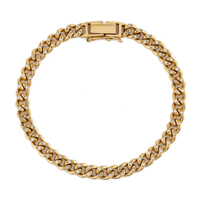 0.57ct Diamond Chain Bracelet 18ct Gold 19.4g