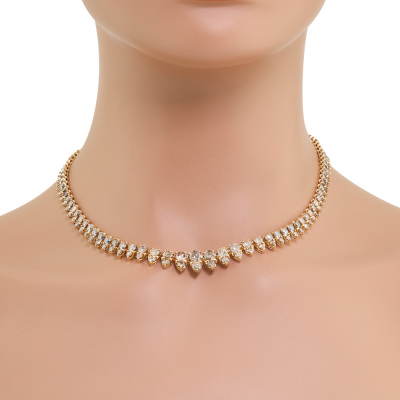 20.00ct Champagne Diamond Necklace 25.5g