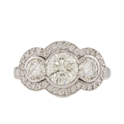 1.93ct Diamond Trilogy Ring