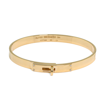Hermes Kelly Bracelet, 4 Diamonds