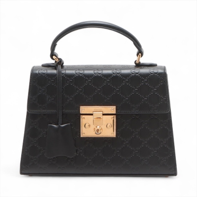 Gucci Guccissima Padlock Top Handle Bag