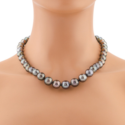 12.9 - 9.1mm Tahitian Pearl Necklace