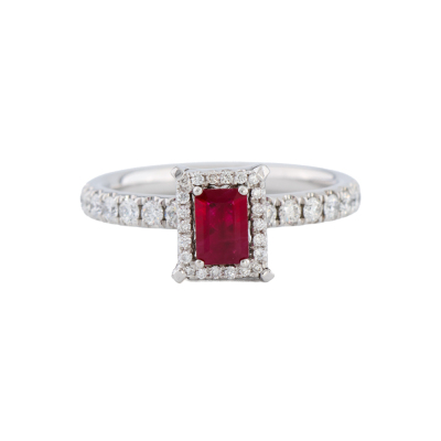 0.60ct Ruby & Diamond Ring