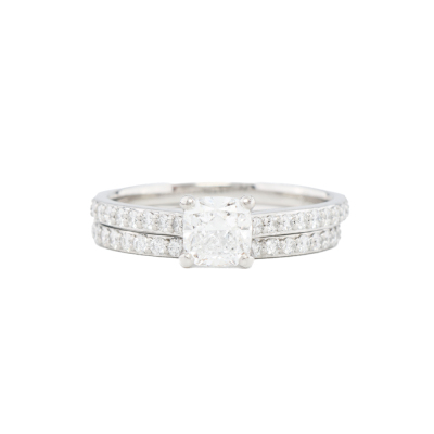 1.01ct Diamond Solitaire Ring & Eternity Ring GIA E SI2
