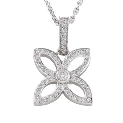 Louis Vuitton Pandantiff Cracant Diamond Necklace