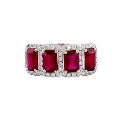 2.59ct Ruby & Diamond Gold Ring