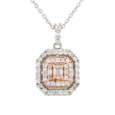 0.10ct centre Argyle Origin Pink Diamond Pendant GSL