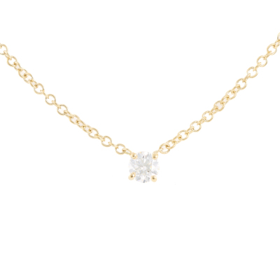 0.34ct Diamond Solitaire Pendant GIA E IF