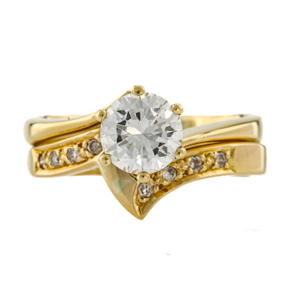 0.73ct Centre Diamond Engagement Ring Set