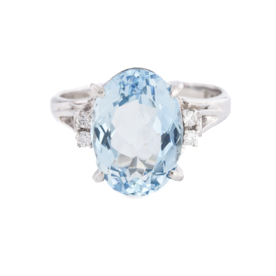 5.03ct Aquamarine & Diamond Ring
