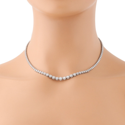 5.00ct Diamond Tennis Gold Necklace 19g