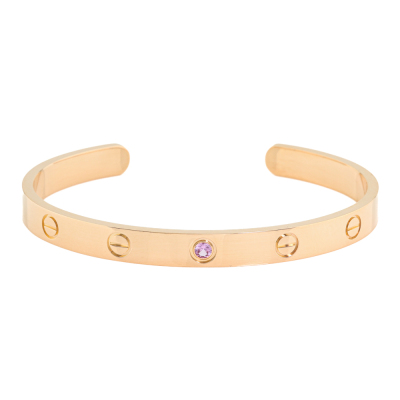 Cartier Love Bracelet, 1 Pink Sapphire