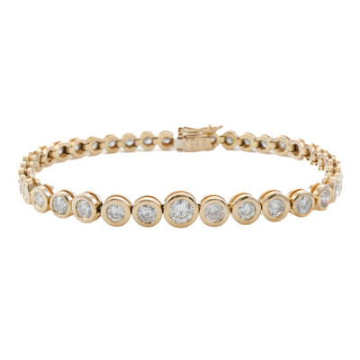 4.56ct Diamond Tennis Gold Bracelet 15g