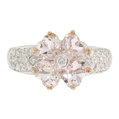 2.05ct Morganite & Diamond Ring