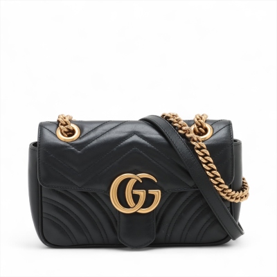 Gucci GG Marmont Flap Bag Black