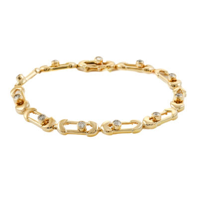 1.04ct Diamond Gold Bracelet 15g