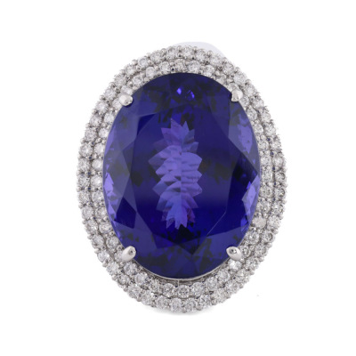 54.21ct Tanzanite & Diamond Ring GSL