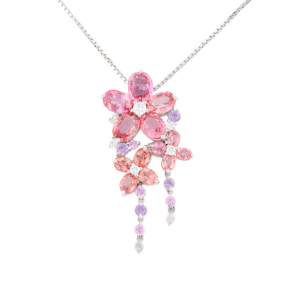 9.01ct Sapphire & Diamond Pendant