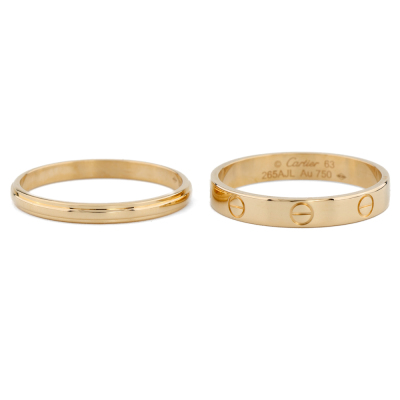 Cartier Love Ring & Cartier D Amour Wedding Ring Set*