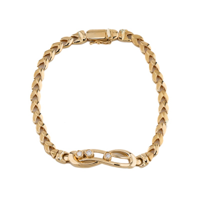 0.21ct Diamond 18ct Gold Bracelet 15g