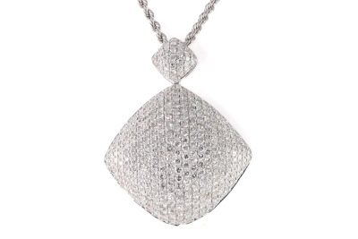 5.00ct Round Diamond Pendant 18ct White Gold*