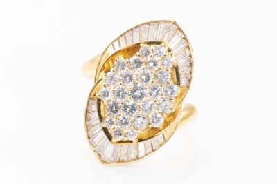 2.53ct Diamond Dress Ring 18ct Yellow Gold 11.2g