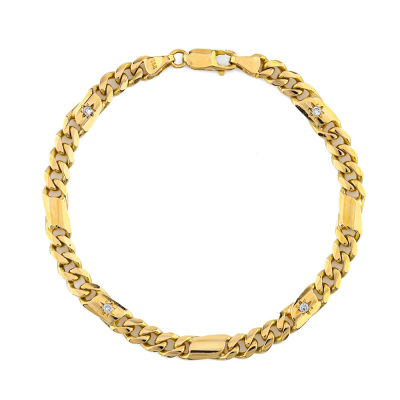 Chain Bracelet with Diamonds 18ct Gold 16.2g*