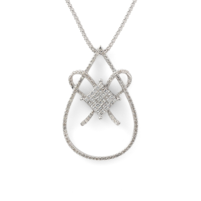 Diamond Dress Pendant 0.78ct 18ct Gold 8.2g*