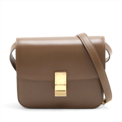 Celine Classic Box Leather Shoulder bag Brown*