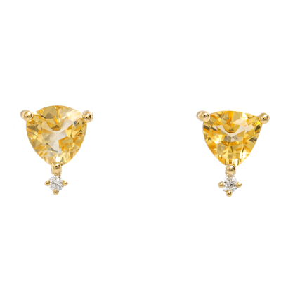 0.77ct Citrine & Diamond Earrings*